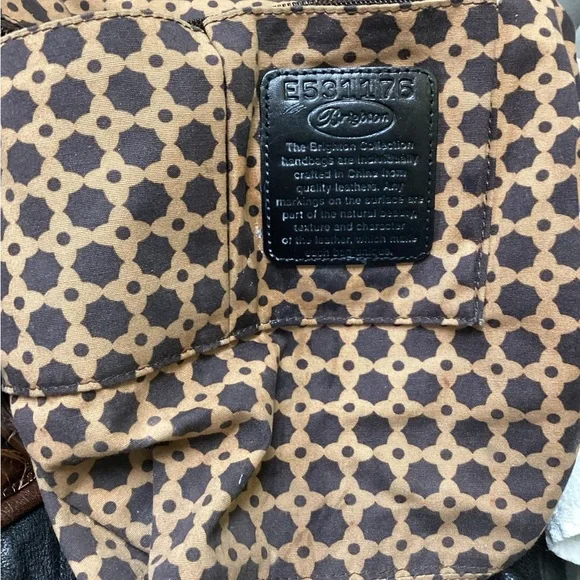 Brighton Black & Brown Leather Tote Bag with Silver Hardware - Picture 7 of 8